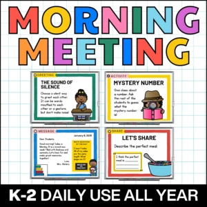 Morning Meeting Slides Daily Greetings Questions Activities Kindergarten 1st 2nd