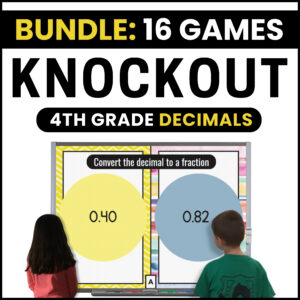 4th Grade Decimals Games Bundle