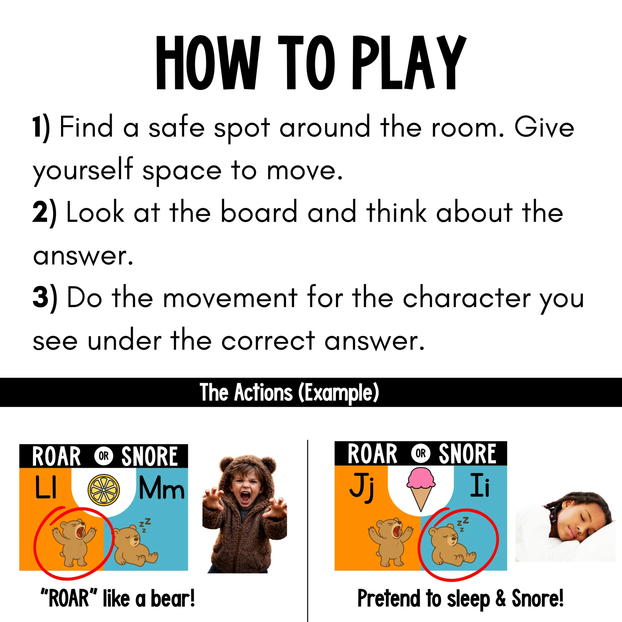 No Prep Beginning and Ending Sounds Game - Phonics Movement Game No Prep Beginning and Ending Sounds Game - Phonics Movement Game