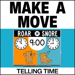 No Prep Telling Time Games - Telling Time to the Hour and Half Hour