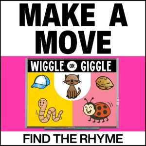 Spring Kindergarten Literacy Game for Movement - Rhyming Game