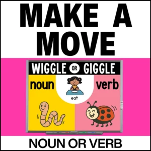 Spring 2nd Grade Grammar Game for Movement - Noun vs. Verb Game
