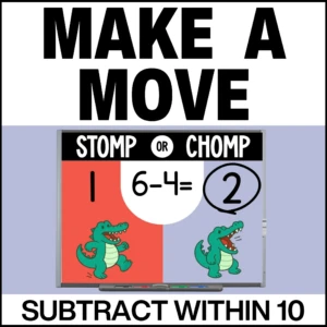 No Prep Subtraction Within 10 Games - Missing Subtrahend - Subtraction Within 5
