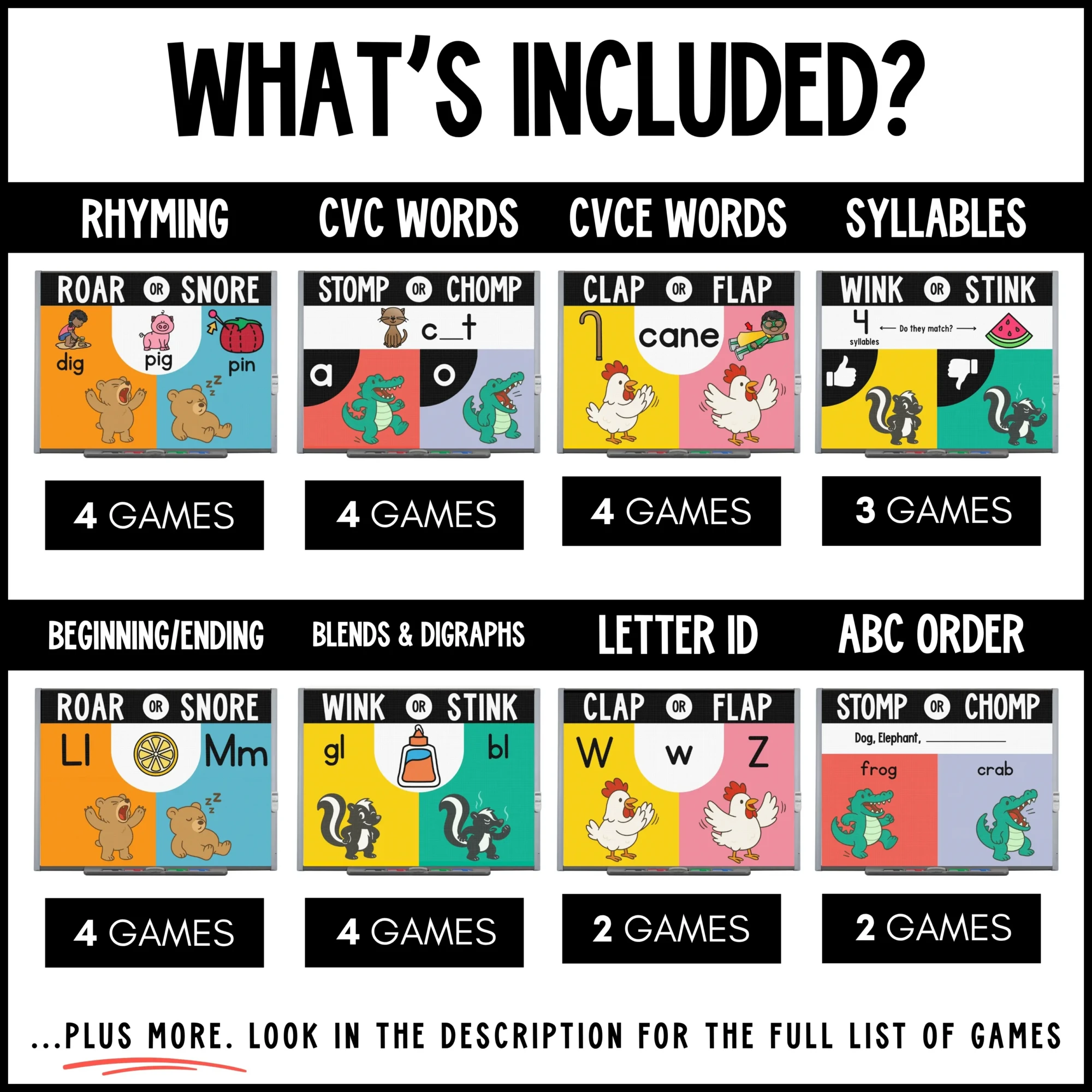 Literacy Movement Games Bundle - Phonics Movement Games - ELA Games Literacy Movement Games Bundle - Phonics Movement Games - ELA Games