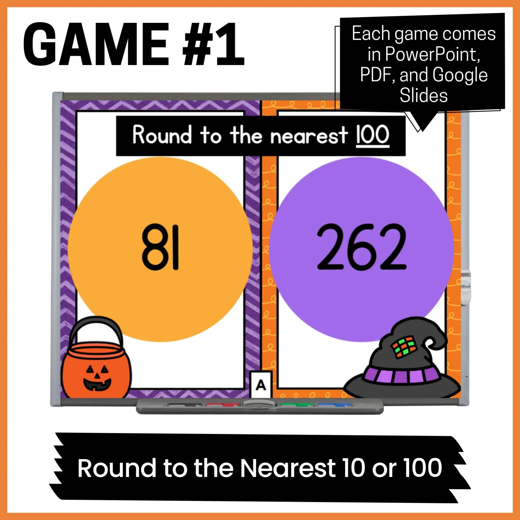 No Prep Halloween Math Games - Adding & Subtracting Within 100 - Rounding No Prep Halloween Math Games - Adding & Subtracting Within 100 - Rounding