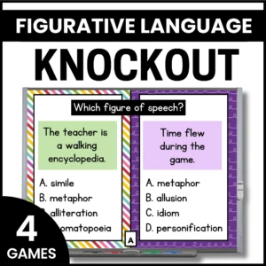 4th Grade Figurative Language Games - Simile - Metaphor - Idiom - Alliteration