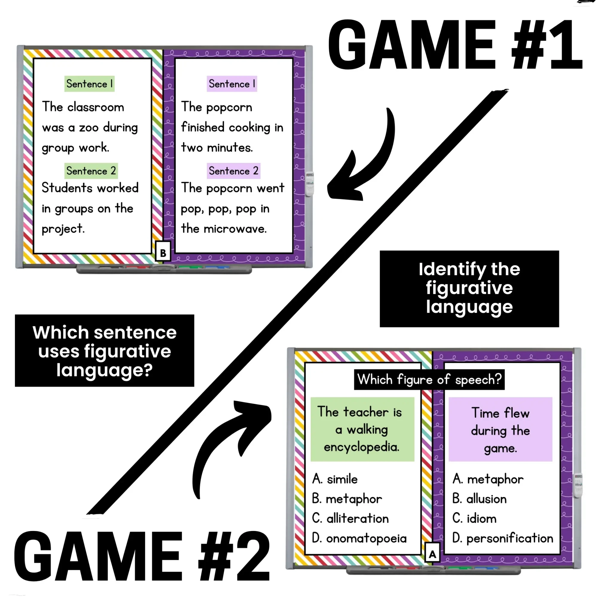 4th Grade Figurative Language Games - Simile - Metaphor - Idiom - Alliteration 4th Grade Figurative Language Games - Simile - Metaphor - Idiom - Alliteration