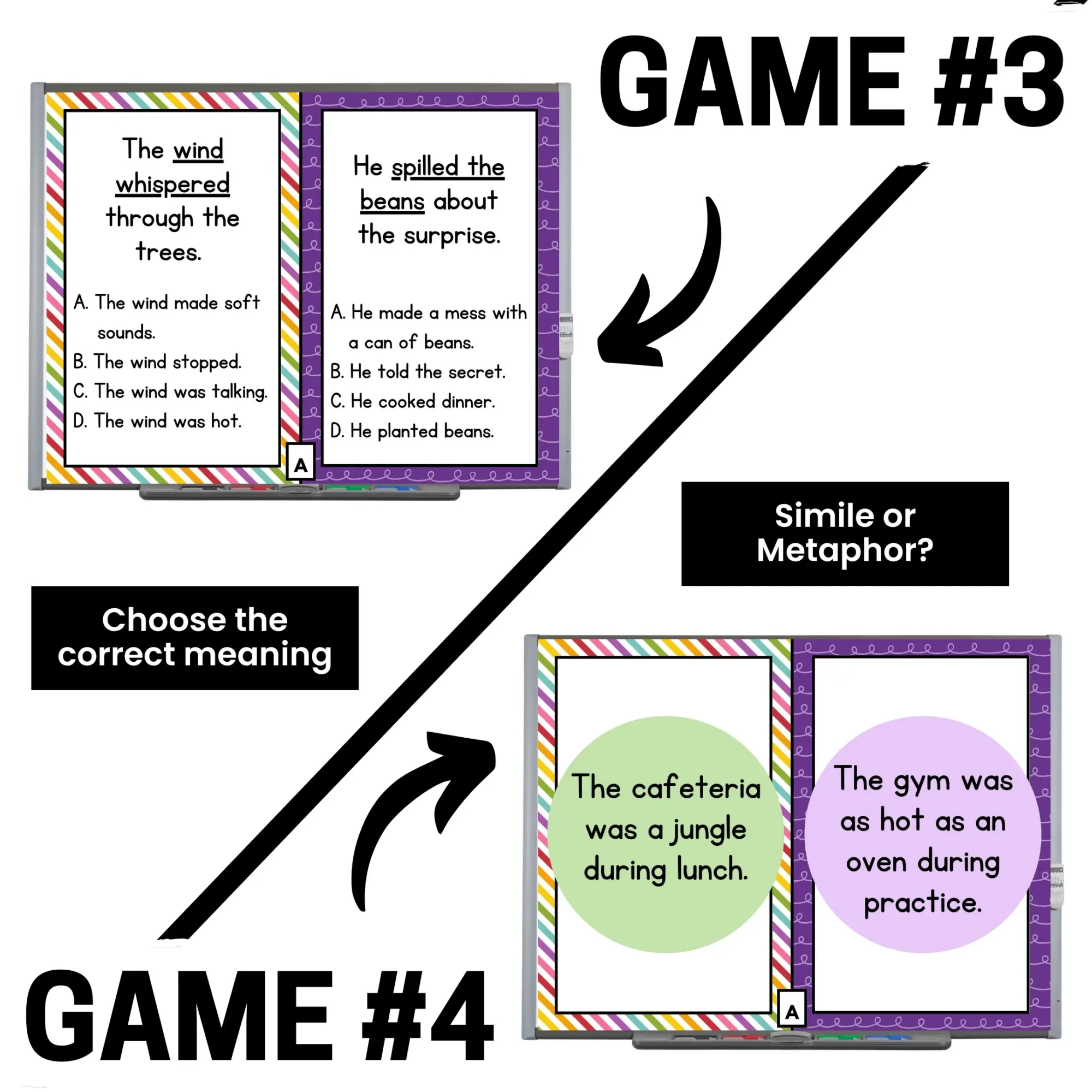 4th Grade Figurative Language Games - Simile - Metaphor - Idiom - Alliteration 4th Grade Figurative Language Games - Simile - Metaphor - Idiom - Alliteration