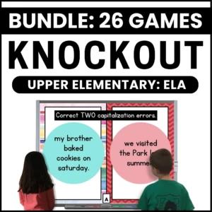 ELA Games - Grammar- Vocabulary - Figurative Language - Reading Comprehension